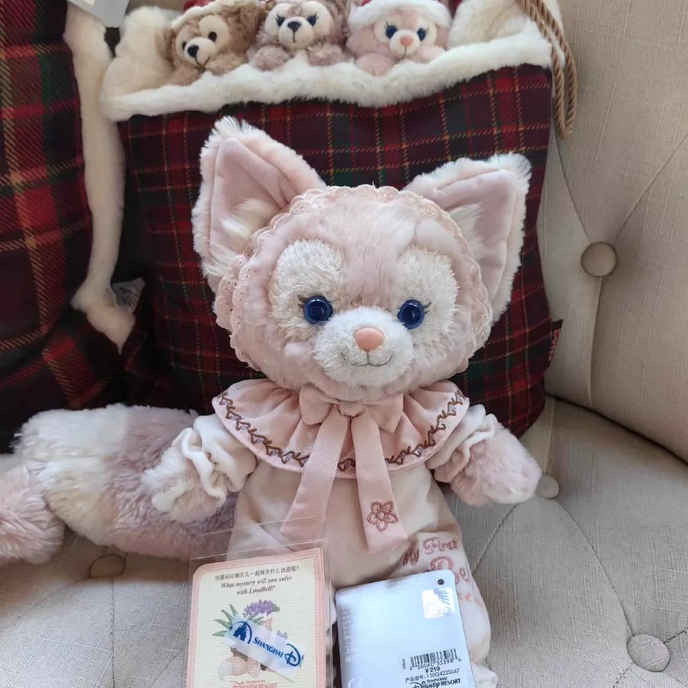 Disney Pink Stuffed Animal with Blue Eyes